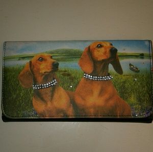 2/$20 Daschund wiener dog wallet